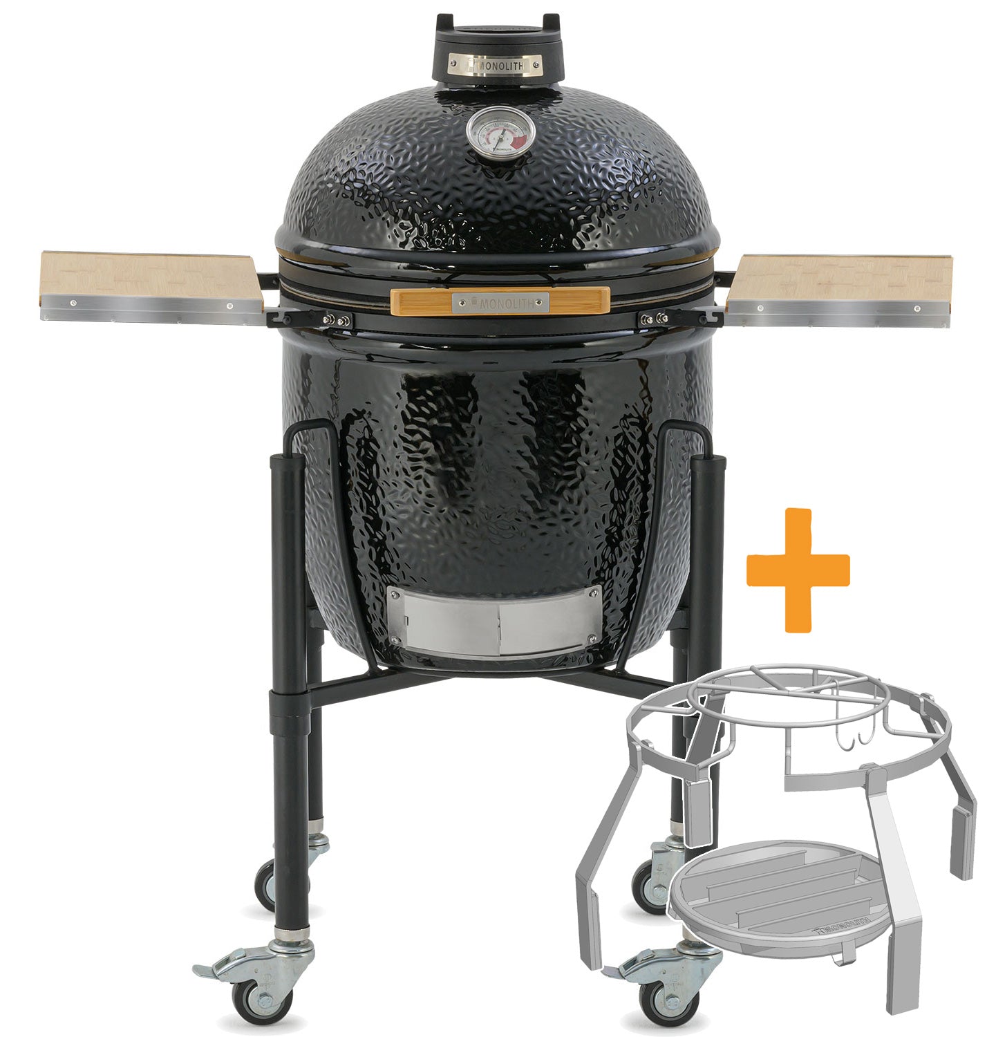 Keramisk grill ONE.55 med smoke-sett 44 cm forfra