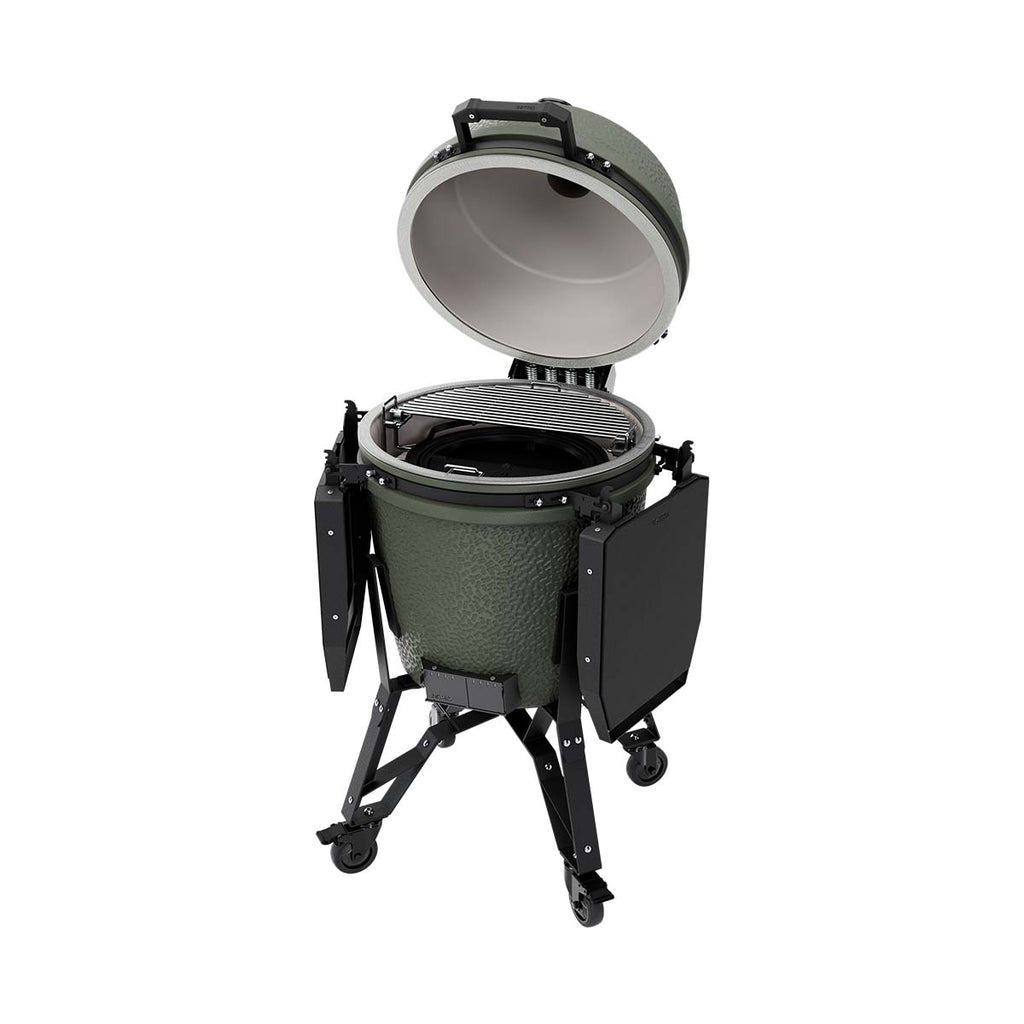 Keramisk grill Pro Large Complete 49 cm Alpine Green askeskuff detalj