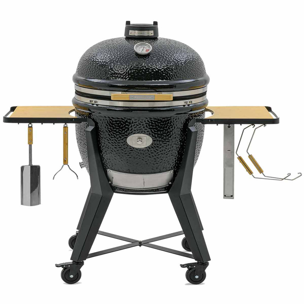 Keramisk grill Two.66 med stativ 52 cm rustfritt stål forfra