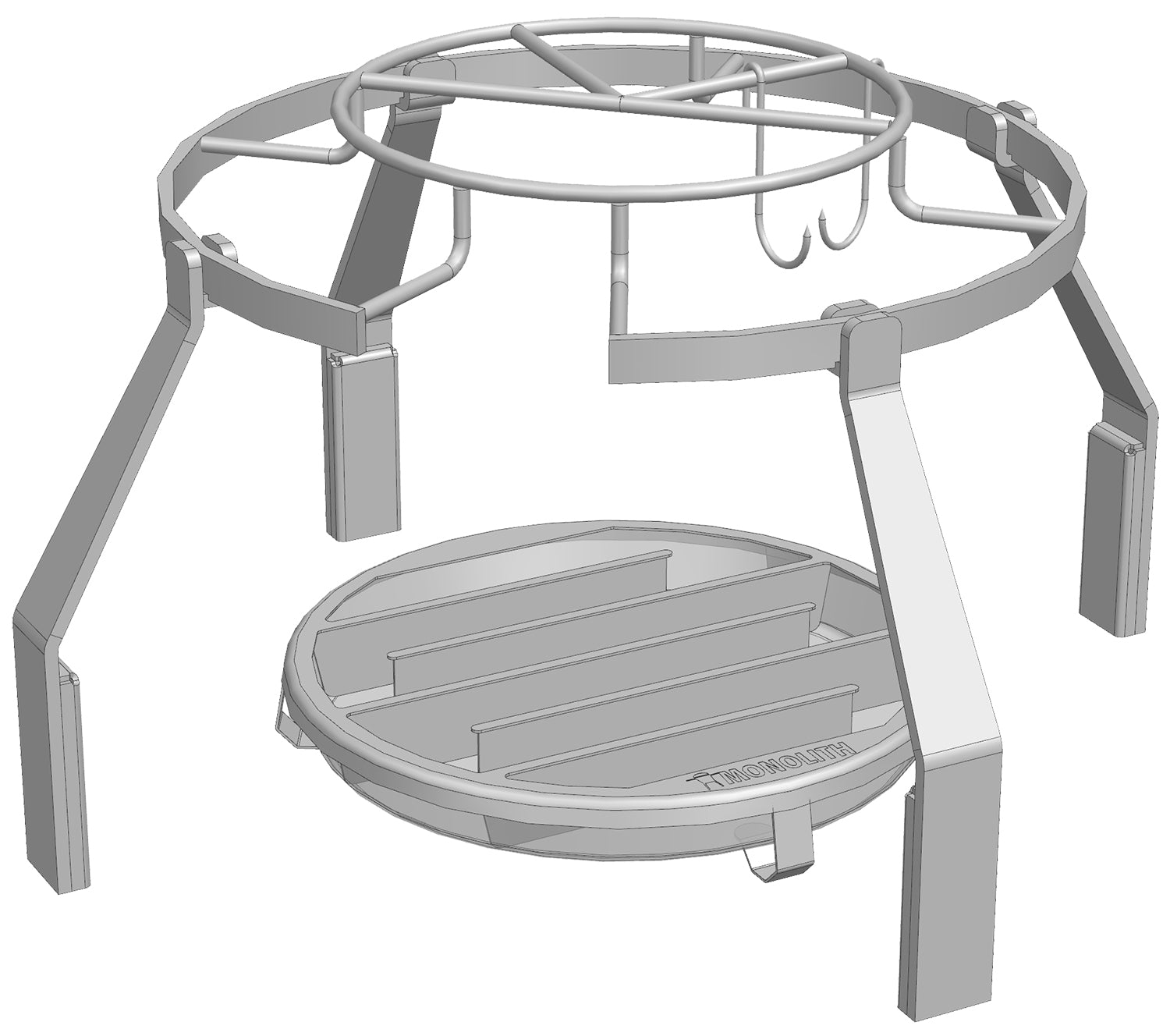 Keramisk grill TWO.66 med stativ og smoke sett 52 cm detalj