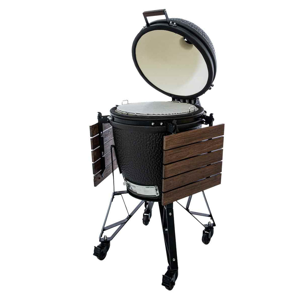 Keramisk grill Urban Large Complete 49 cm - The Bastard montert med sidebord