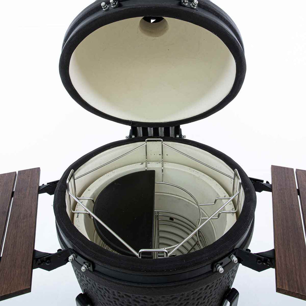 Keramisk grill Urban Large Complete 49 cm - The Bastard askeoppsamler i rustfritt stål