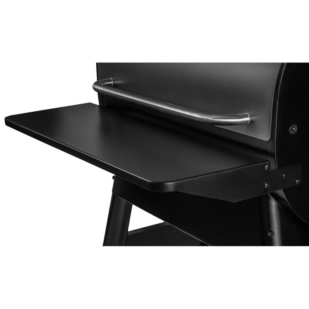Detalj av klappbar fronthylle for Pro 780 Ironwood 885 Traeger