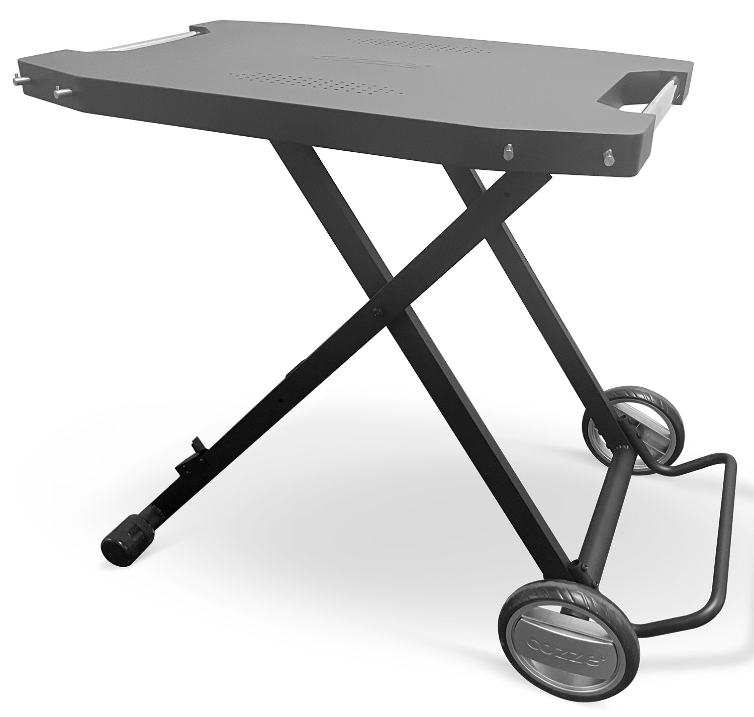 Klappbord med hjul for pizzaovn og grill - Cozze bakside