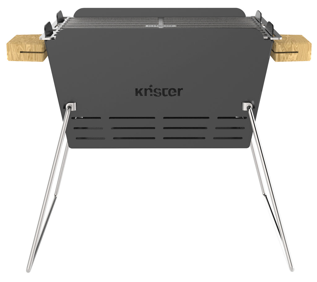 Detalj av Knister Grill Small kompakt kullgrill 28x20 cm