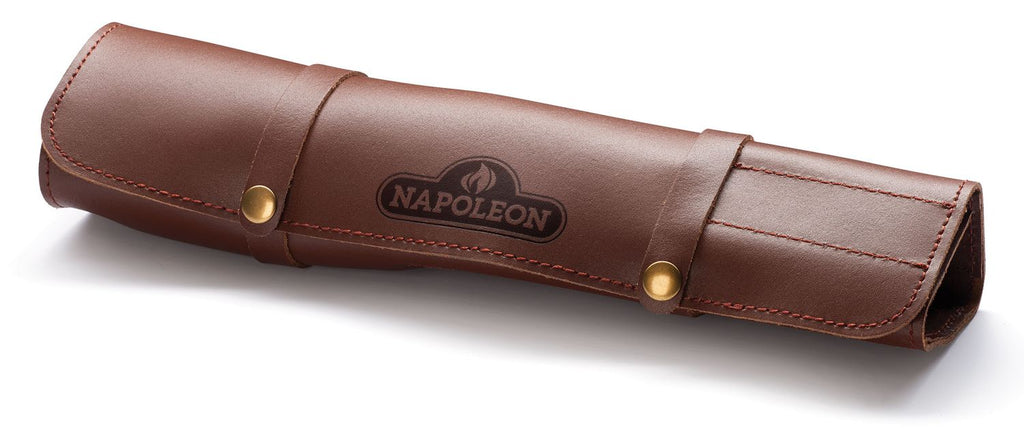 Knivmappe lær for 4 kniver - Napoleon forfra