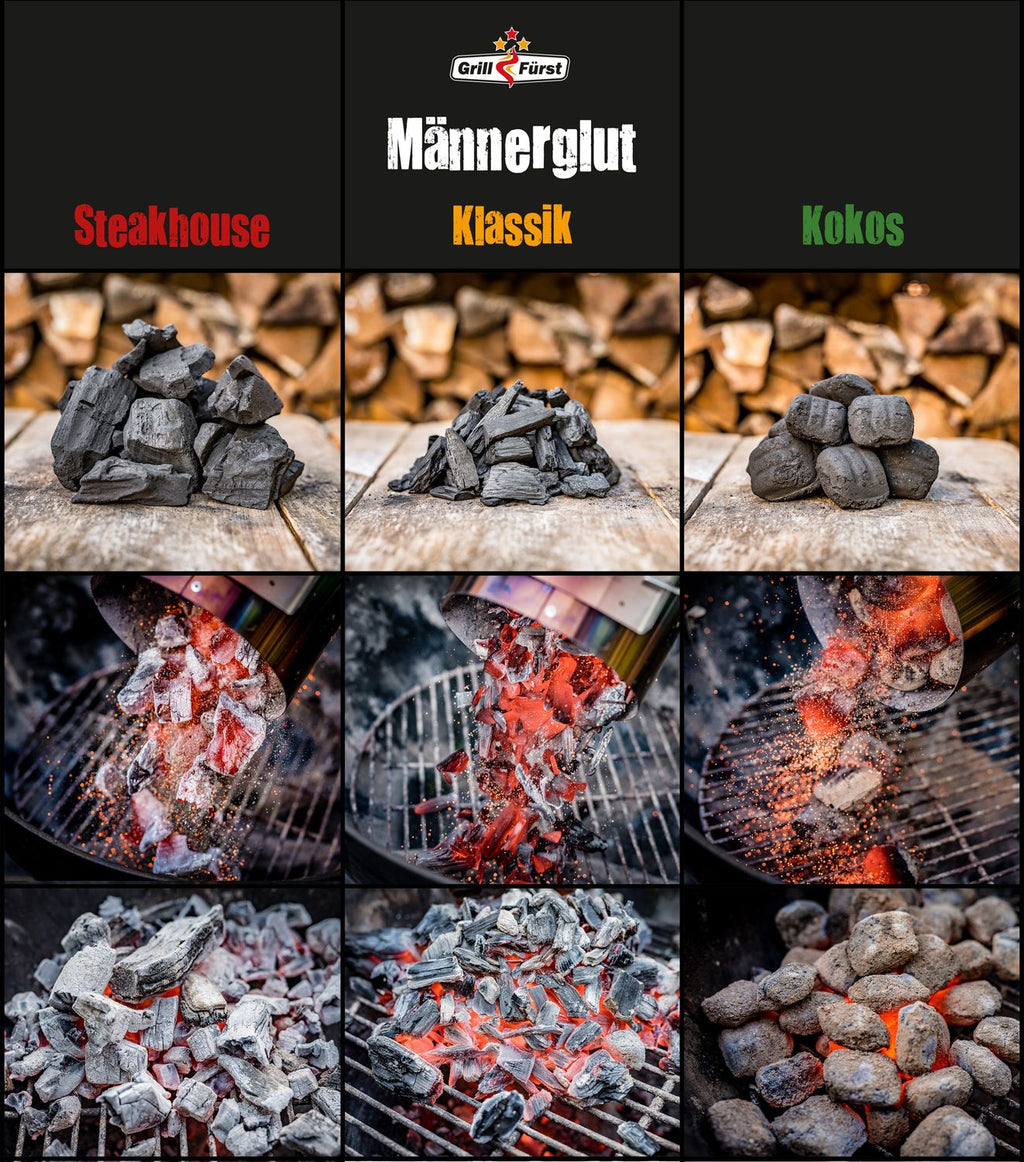 Kokoskull briketter 10 kg fra kokosnøttskall med åpen pose