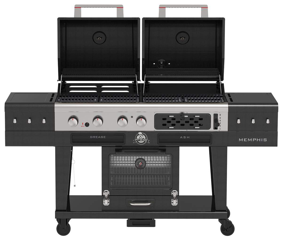 Kombigrill Memphis Ultimate 2.0 gass kull smoker bakside