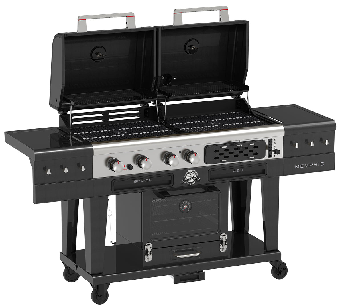 Sidehylle på Kombigrill Memphis Ultimate 2.0 gass kull smoker