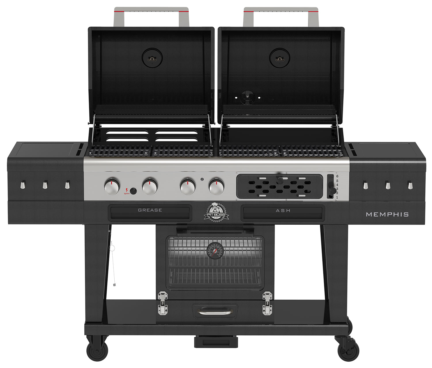 Kombigrill Memphis Ultimate 2.0 gass/kull/smoker - Pit Boss bakside
