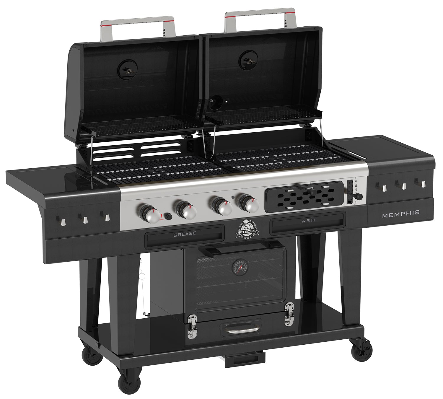 Visning av kontrollpanel med elektrisk tenning på Kombigrill Memphis Ultimate 2.0