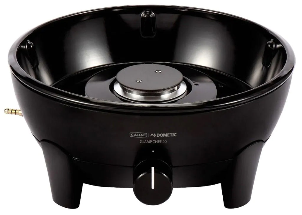 Detalj av Kompakt gassgrill Glamp Chef 40 bordgrill med pizzastein