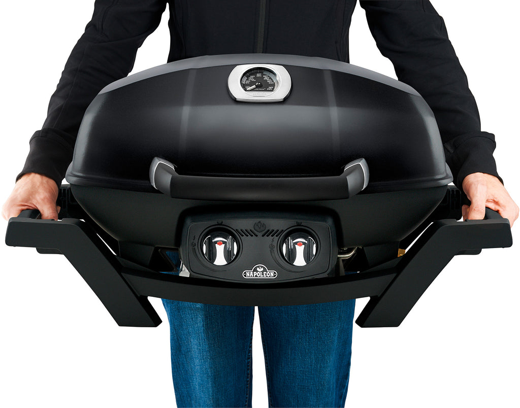 Montert Kompakt gassgrill TravelQ PRO285 svart 2 brennere klar til bruk
