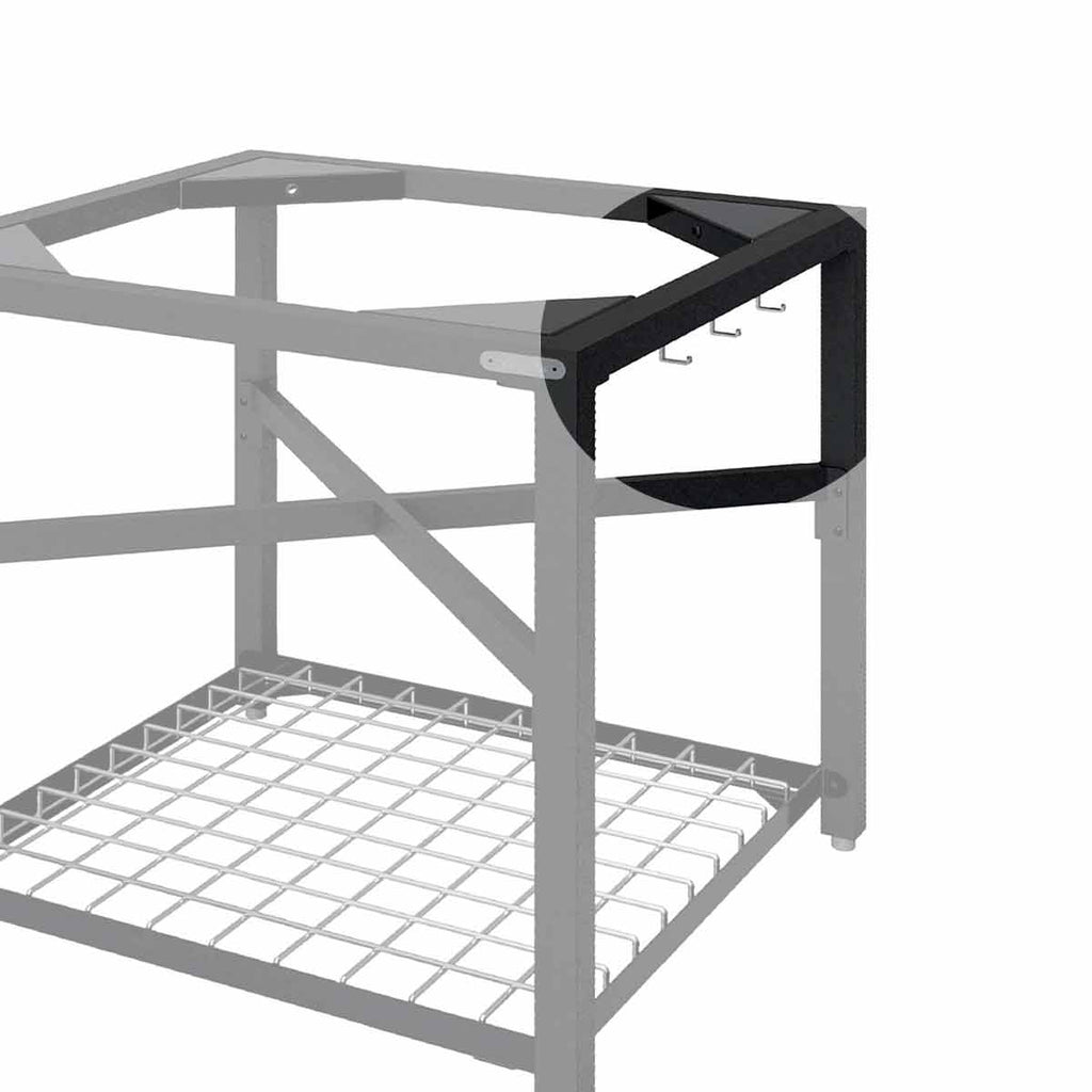 Kroklist med 3 kroker for understell - Big Green Egg montert på understell