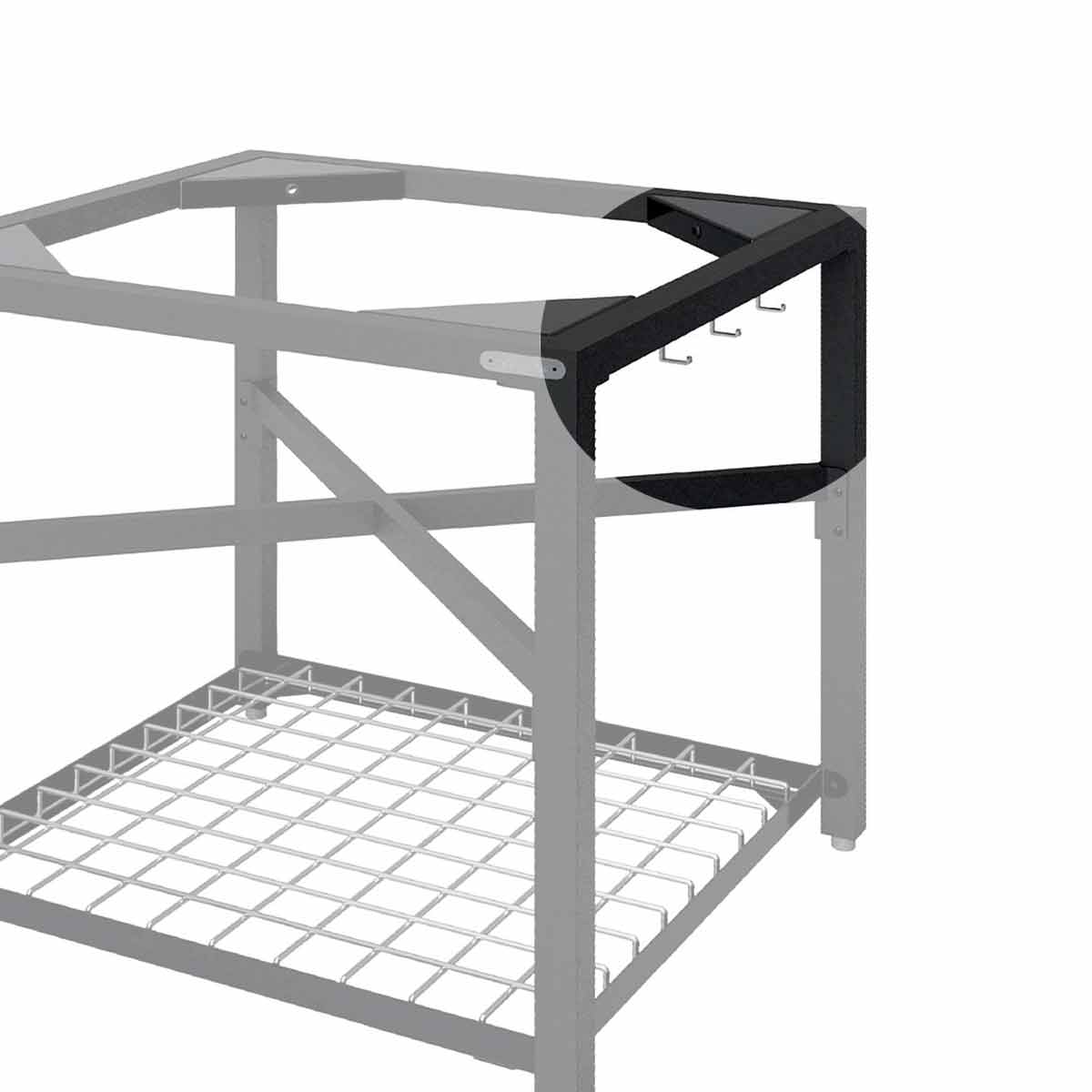 Kroklist med 3 kroker for understell - Big Green Egg montert på understell