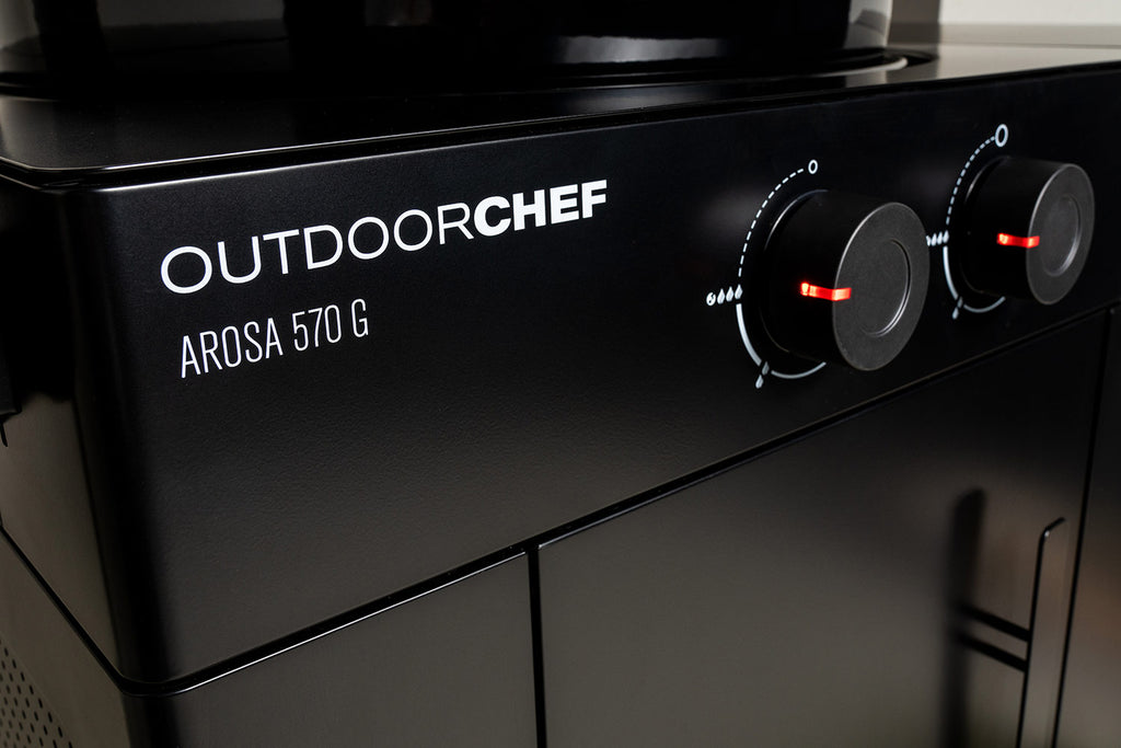 Kulegassgrill Arosa 570 G Evo Black Style bakside med hjul
