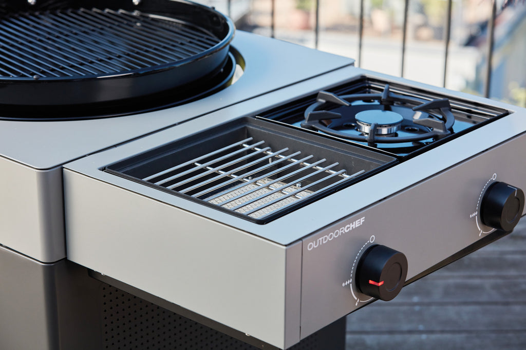 Detalj av grillrist på Kulegassgrill Arosa 570 G Grey Steel EVO Blazing Zone