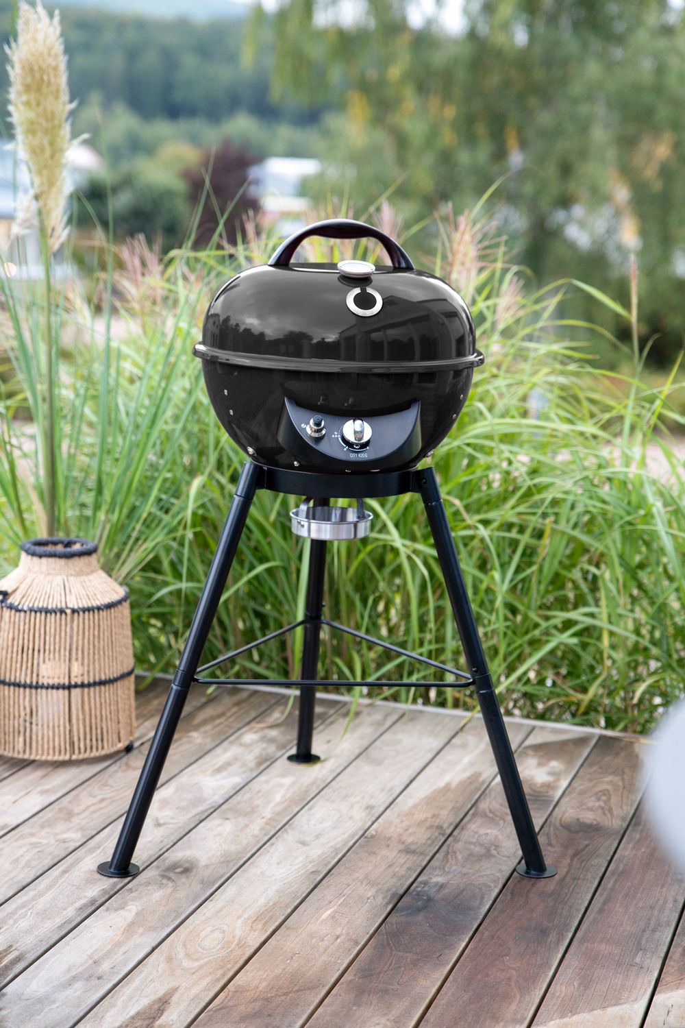 Kulegassgrill City 420 G SE Black med veske bakside