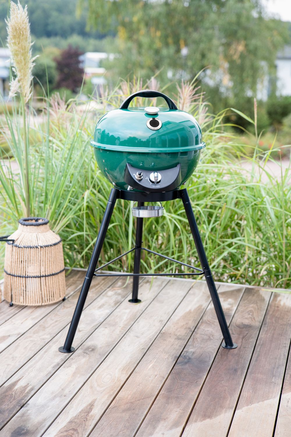 Kulegassgrill City 420 G SE Green med bæreveske bakside