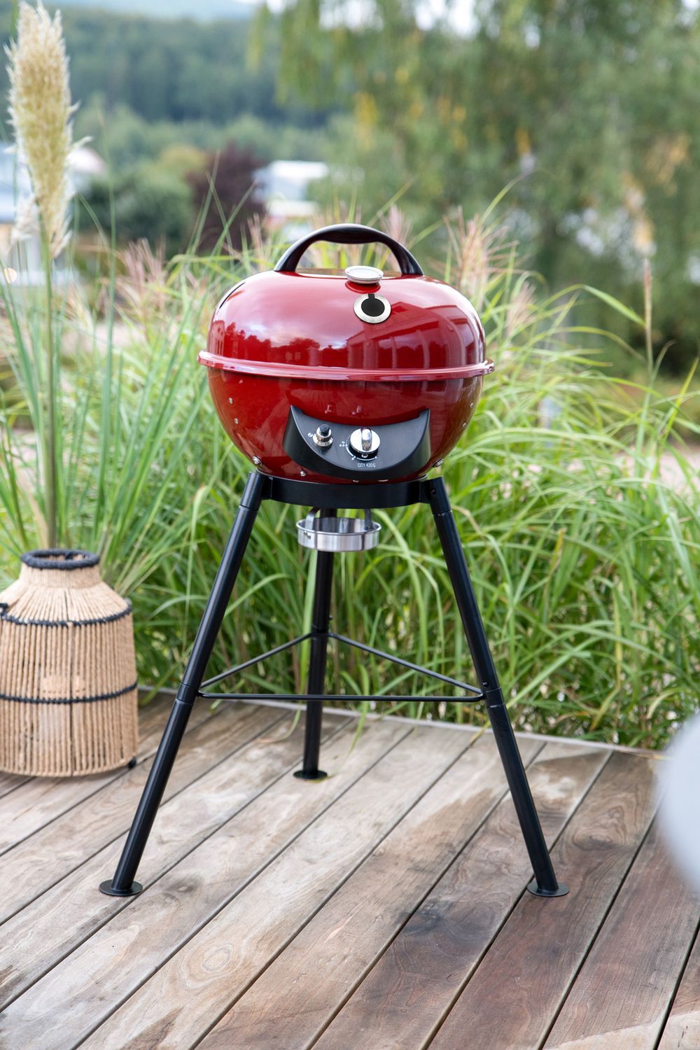 Kulegassgrill City 420 G SE Red med bæreveske bakside
