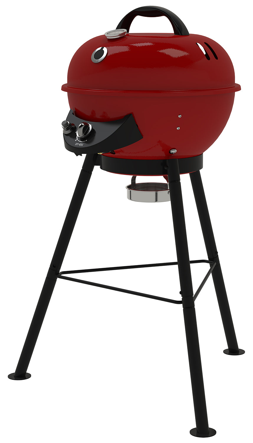 Nærbilde av termometer på Kulegassgrill City 420 G SE Red