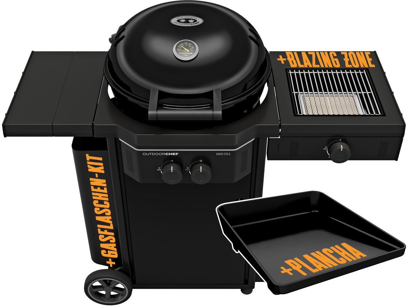 Detalj av grillrist på Kulegassgrill Davos 570 G Pro BZ med Blazing Zone