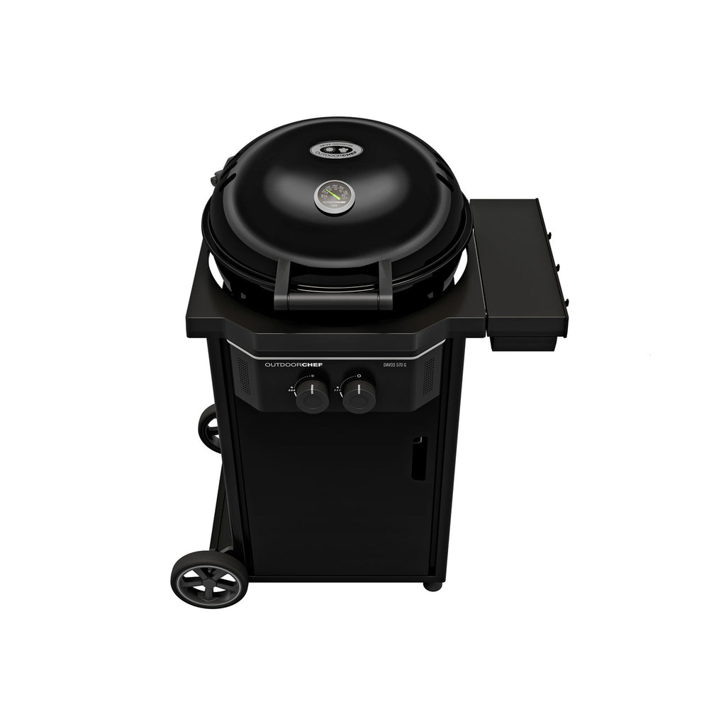 Detalj av brennere på Kulegassgrill Davos 570 G Pro 2 brennere 54 cm