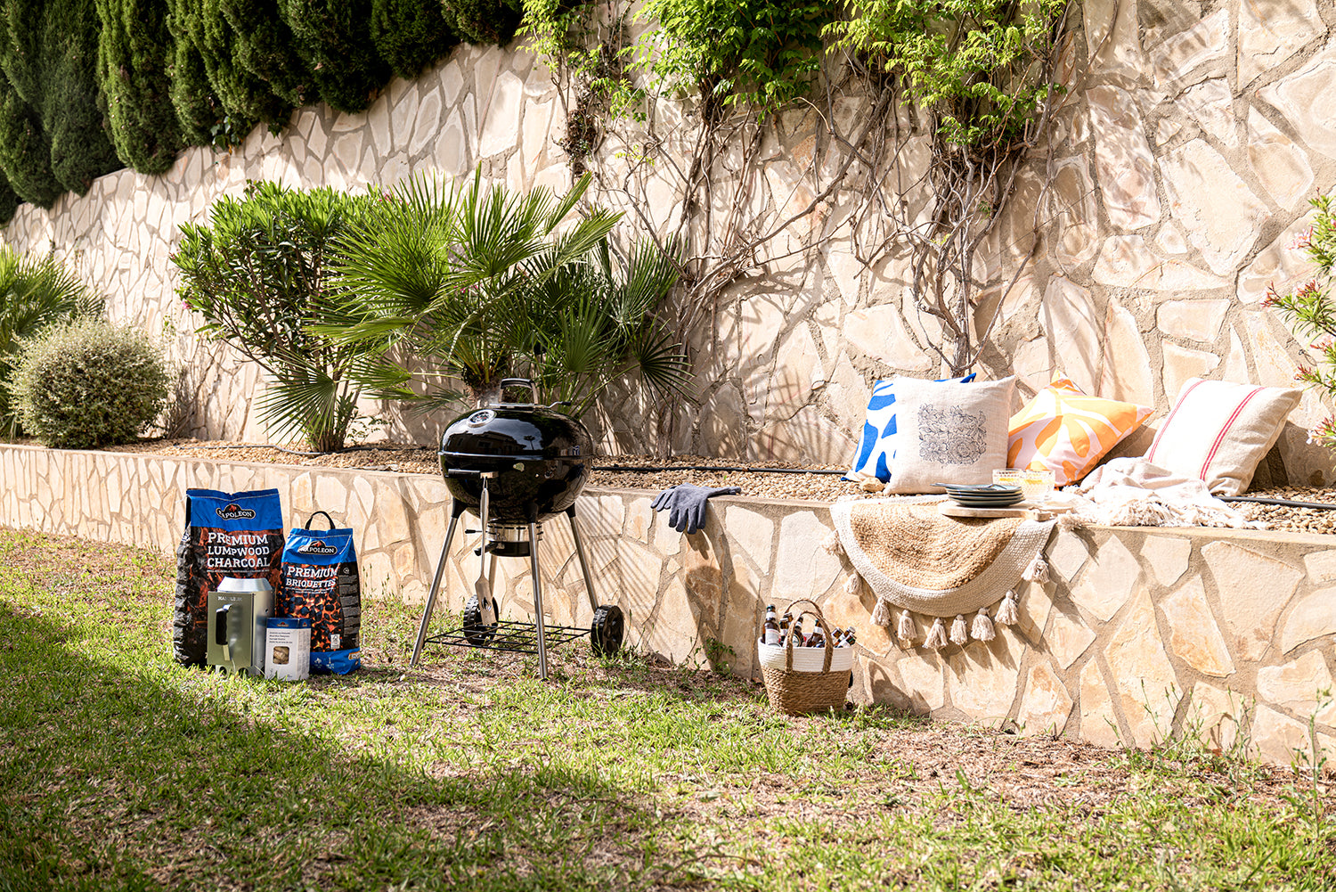 Nærbilde av rustfri grillrist på Kulegrill 57 cm rustfritt stål rist - Napoleon
