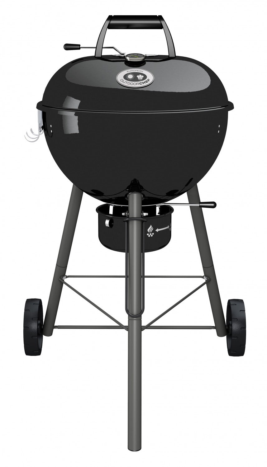 Kulegrill Chelsea 480 C svart integrert termometer