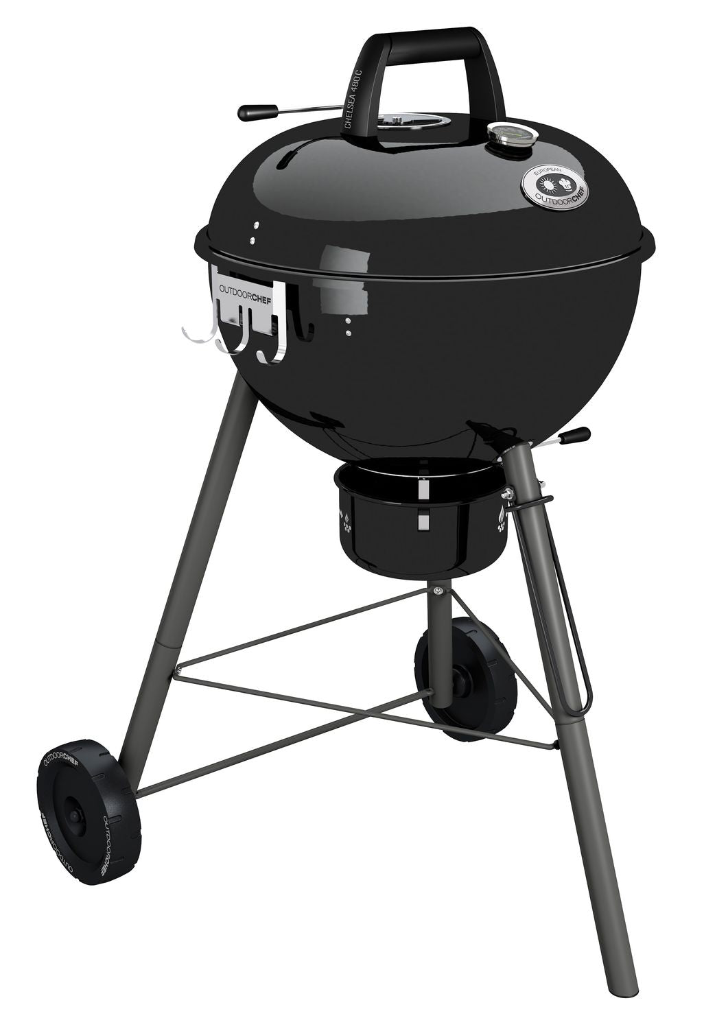 Nærbilde av grillrost på Kulegrill Chelsea 480 C svart