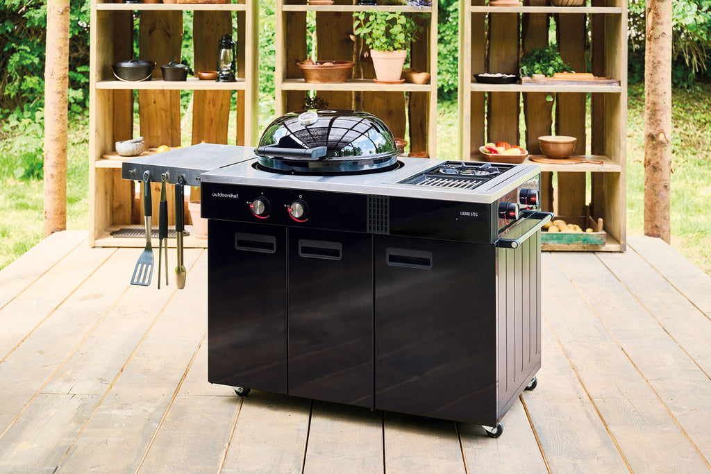 Baksiden av Kulegrill Lugano 570 G EVO II Plus med grillrist