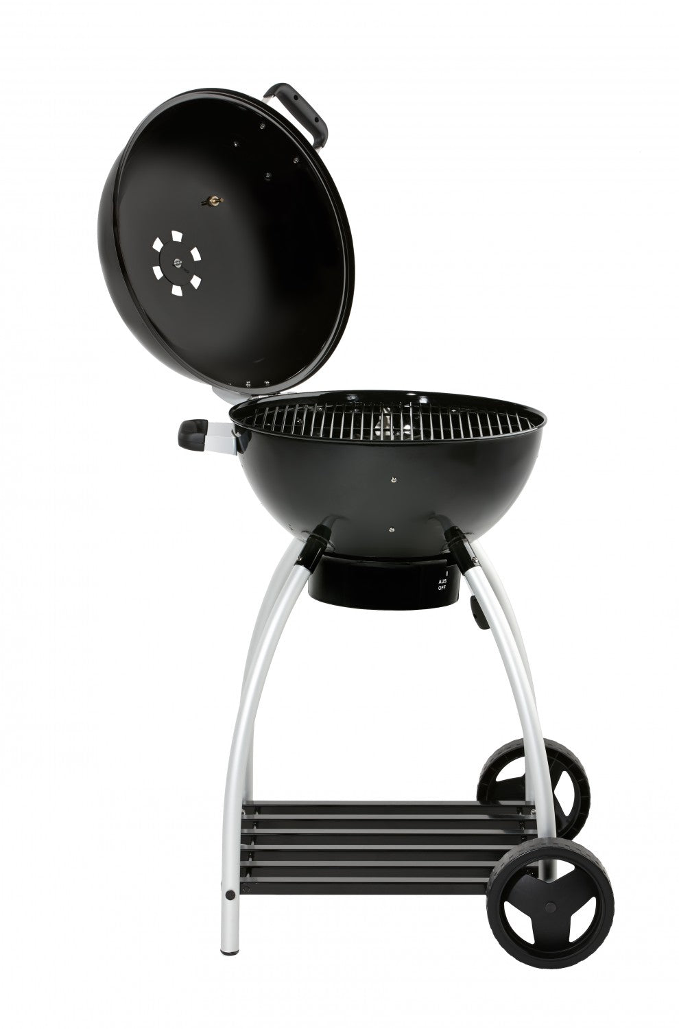 Montert Kulegrill No.1 F50 Sport 50 cm rustfritt stål rist på gress