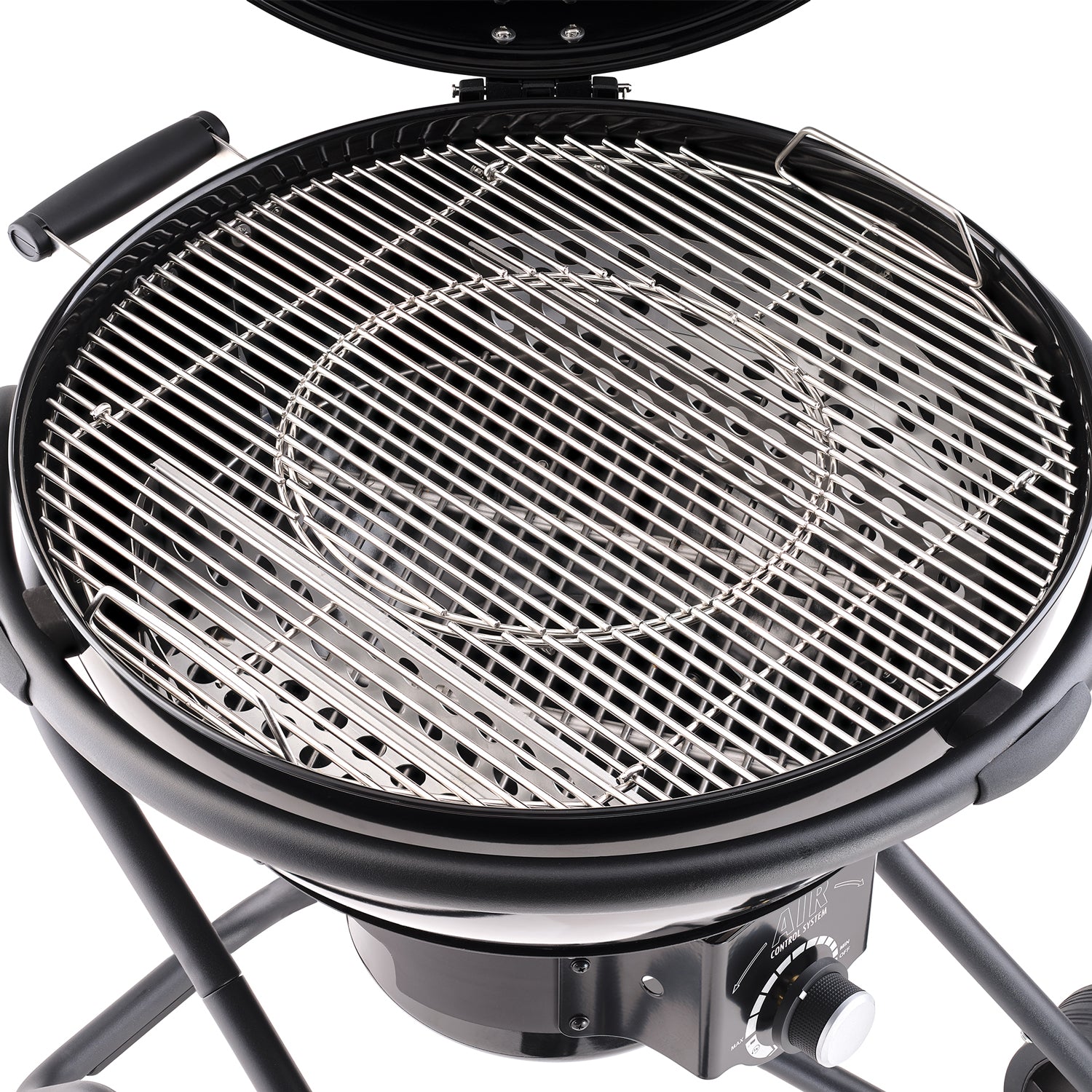 Kulegrill No.1 F60 Air Pro Vario+ 59 cm - Rösle montert med lokk åpent