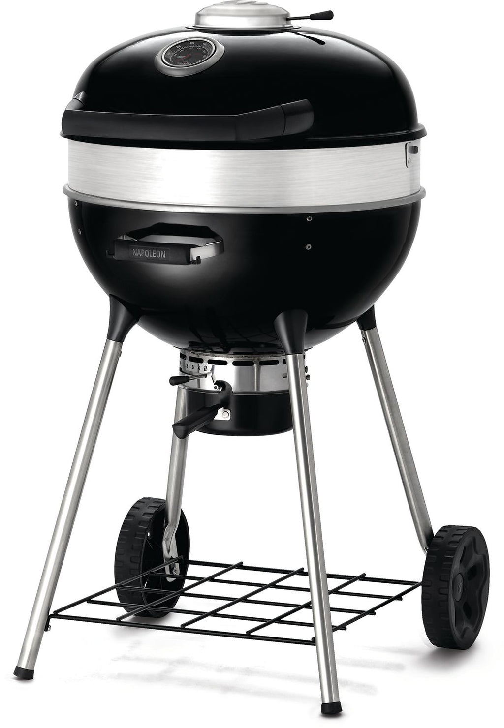 Kulegrill PRO 57 cm med støpejernsrist - forfra
