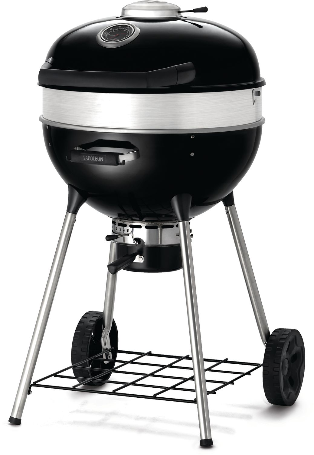Kulegrill PRO 57 cm med støpejernsrist - forfra
