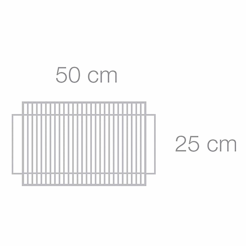 Kullgrill 7200 rustfritt stål rist 50x25 cm detalj av rist