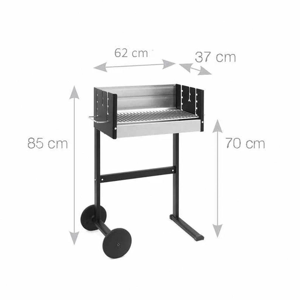 Kullgrill 7200 rustfritt stål rist 50x25 cm montert