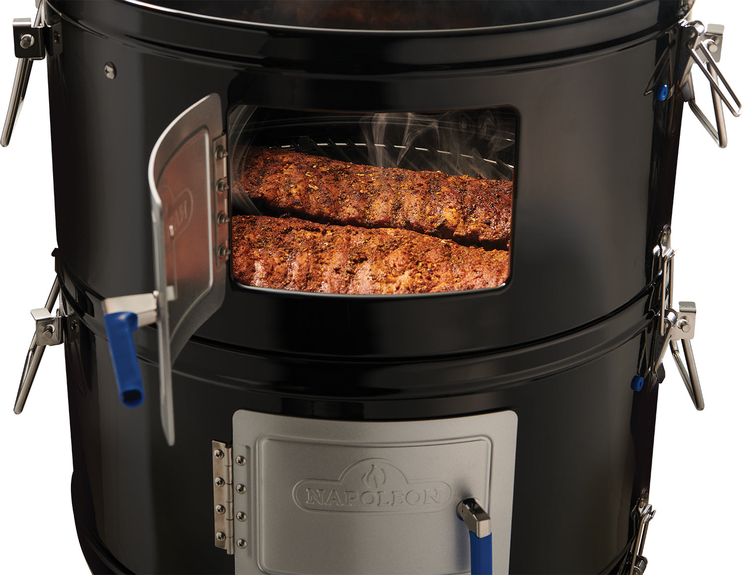 Nærbilde av kullgrill Apollo 18 3-i-1 watersmoker 47 cm grillflate