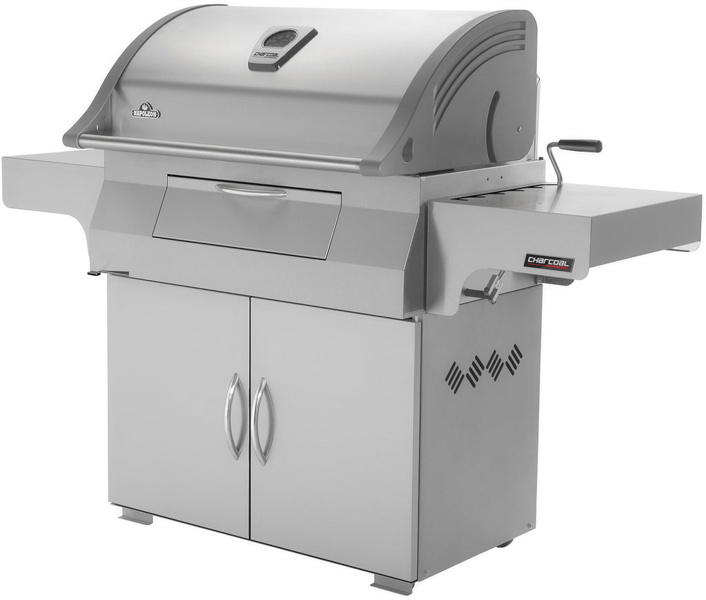 Kullgrill Charcoal Professional rustfritt stål grillstasjon bakside