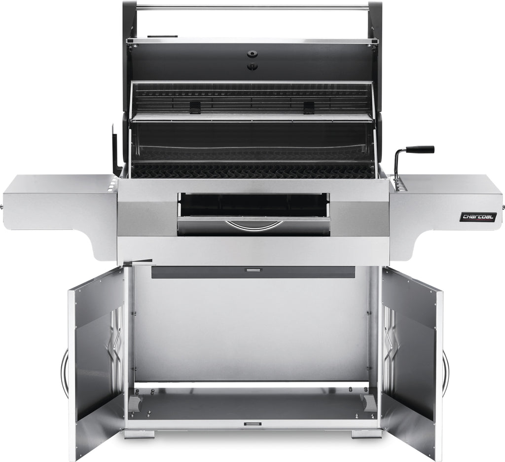 Kullgrill Charcoal Professional rustfritt stål grillstasjon detalj av grillrist