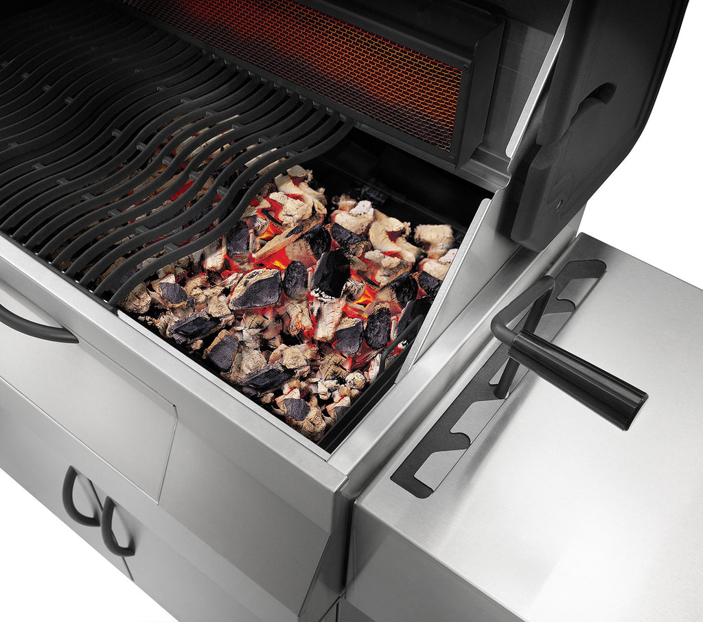 Kullgrill Charcoal Professional rustfritt stål grillstasjon montert