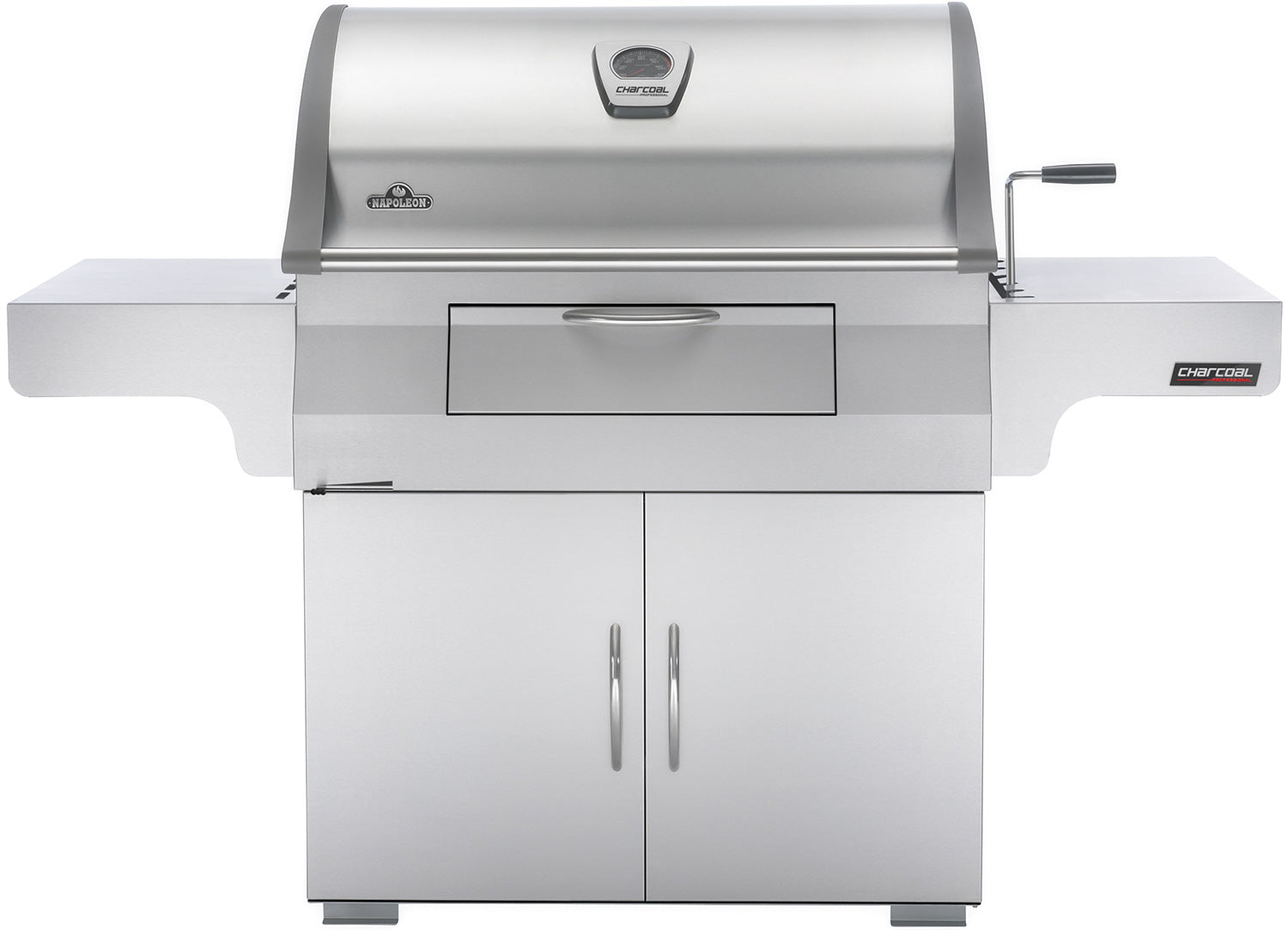 Kullgrill Charcoal Professional rustfritt stål grillstasjon - Napoleon forfra