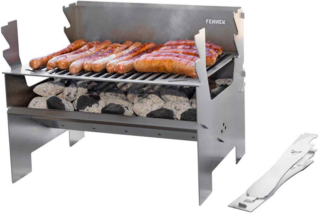 Kullgrill Fennek 2.0 kompakt rustfritt stål sammenleggbar mekanisme