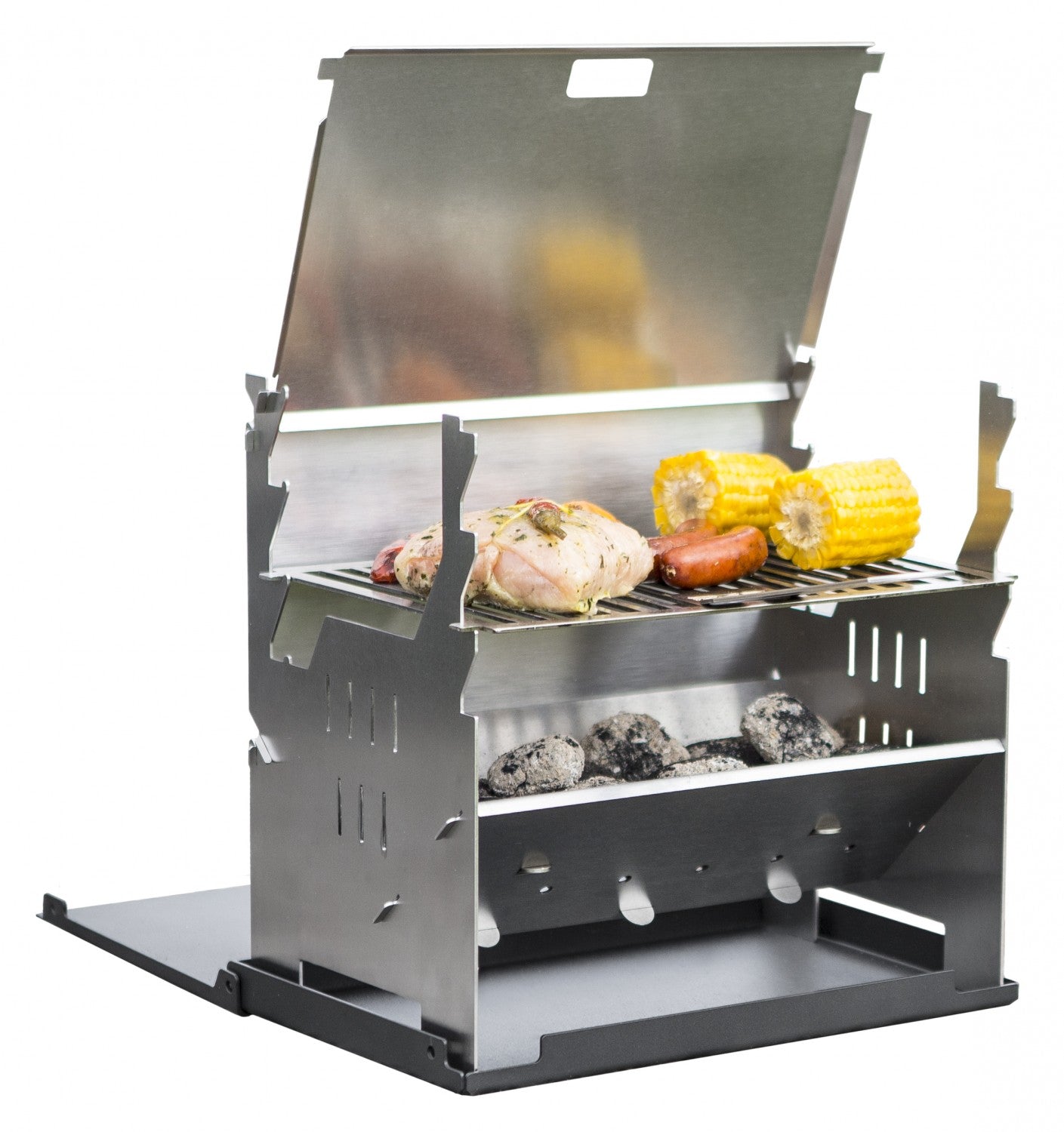 Kullgrill Fennek kompakt rustfritt stål bakside