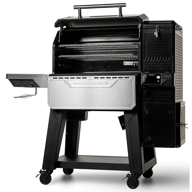 Detalj av kulltank på Kullgrill Gravity Series XT digital med smoker - Masterbuilt