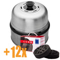 Kullgrill Premier AIR Deluxe med 12x Cobble Stones forfra