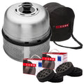 Kullgrill Premier AIR Deluxe med veske og Cobble Stones forfra