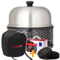 Kullgrill Pro Black sett med grillplate og bæreveske forfra