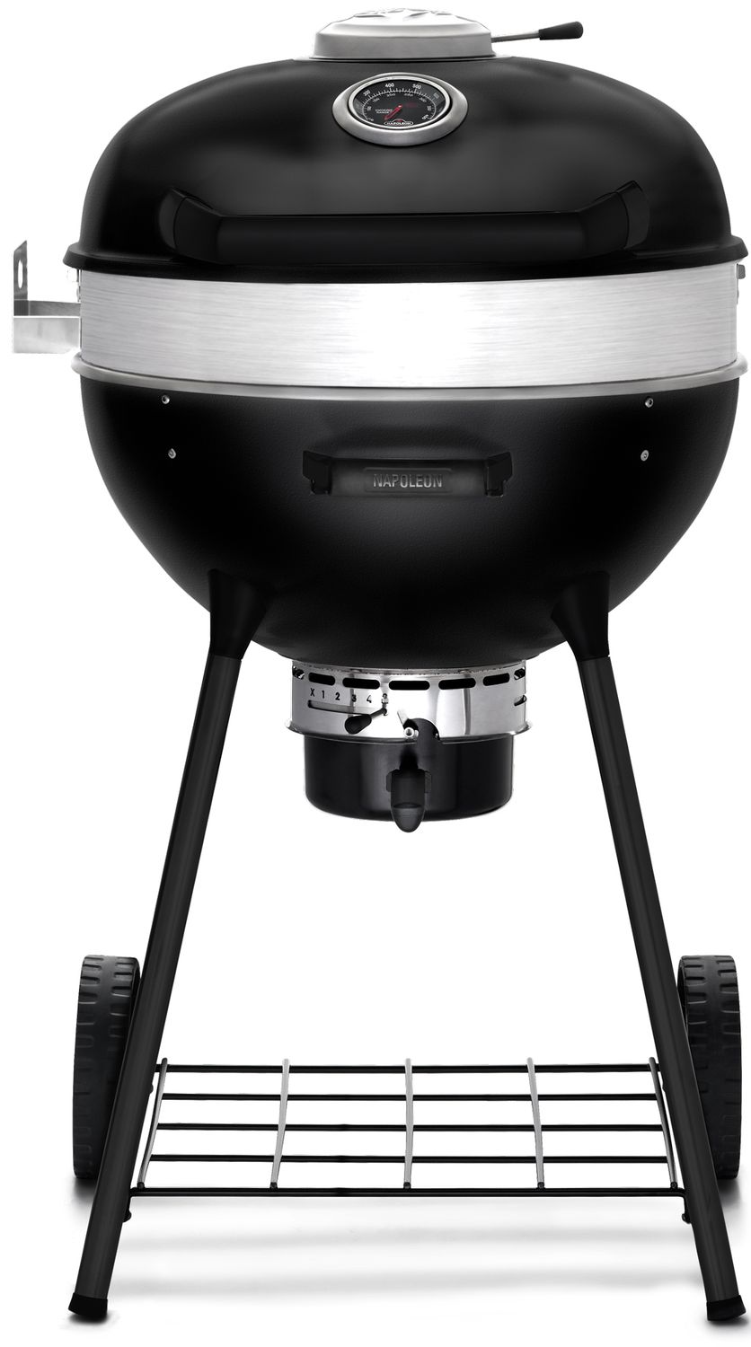 Kullgrill PRO kulegrill 57 cm med støpejernsrist matt svart front