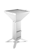 Kullgrill T3-4F rustfritt stål 42x42 cm 4 ben forfra